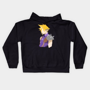 Cool Cloud Strife Minimalistic Kids Hoodie